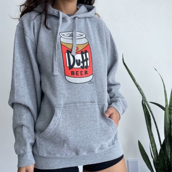 The Simpsons Universal‎ Studios Duff Beer Hoodie Opener Koozie Size Medium - Picture 11 of 12